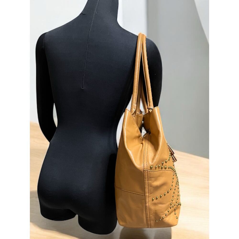 Isabella Fiore Leather Studded Tote Bag - Picture 10 of 14